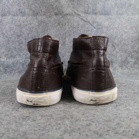 Converse Shoes Mens 8.5 Sneakers Jack Purcell Boat Mid Leather Brown Womens 10 - Picture 6 of 16